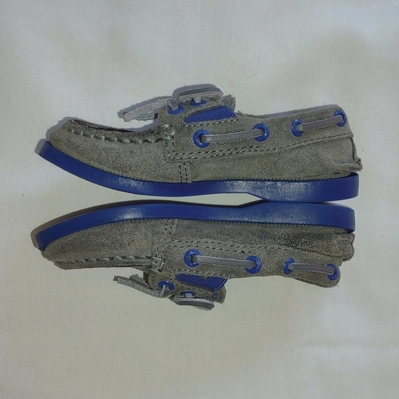 𝅺Boys Gray & Blue Top-Sider Sperry - Picture 2 of 7